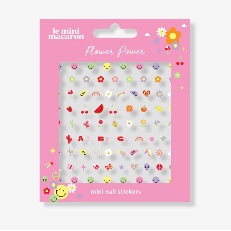 Le Mini Macron Mini Nail Stickers Flower Power ($5)