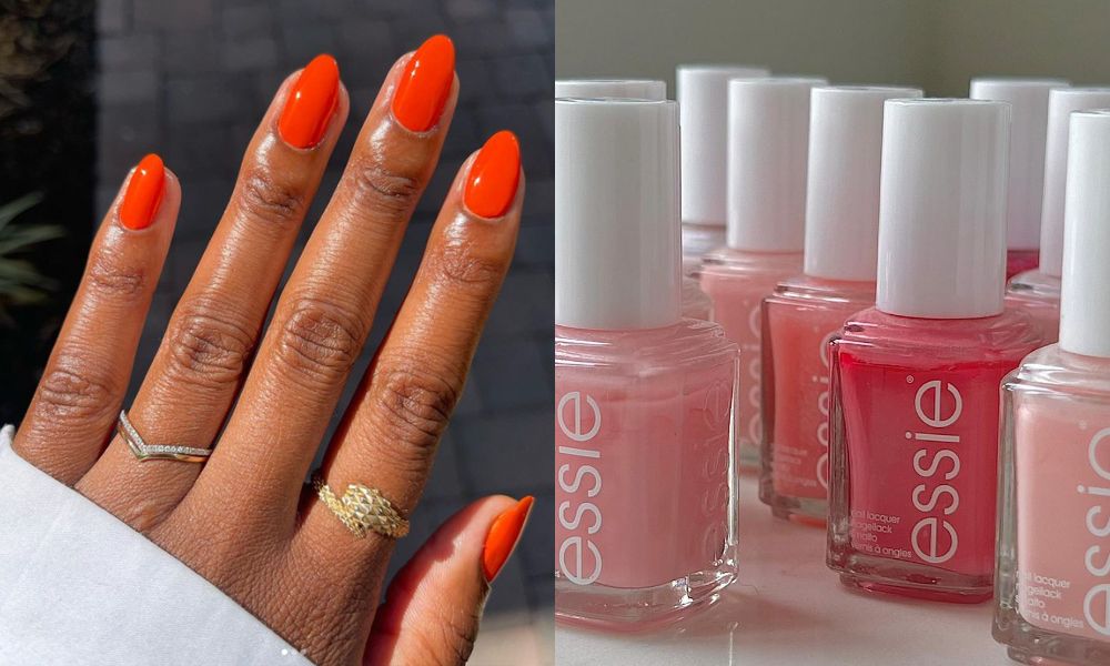 essie nail polish colors and orange manicure