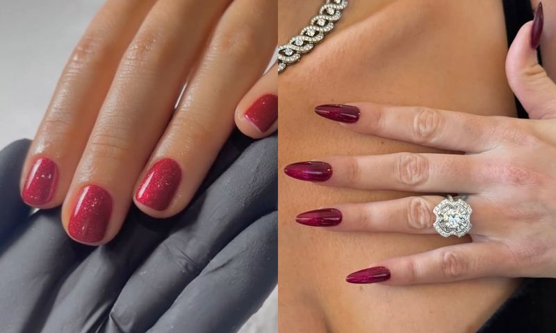 ruby red nails