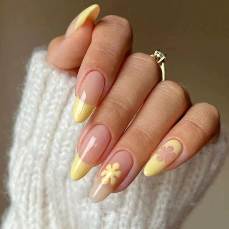 Press-Ons: Rainy Roses Fresh as a Daisy Long Almond ($14)