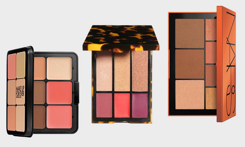 various makeup palettes