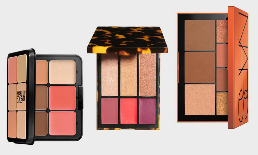 various makeup palettes