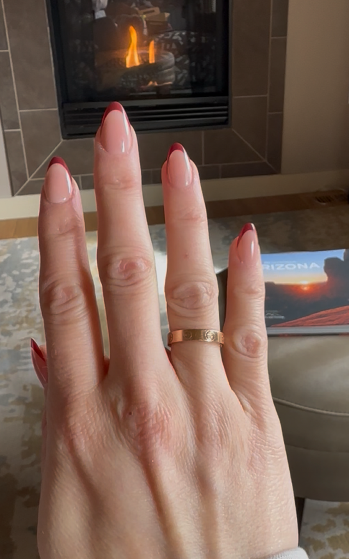 S/ALT press-on nails in french merlot