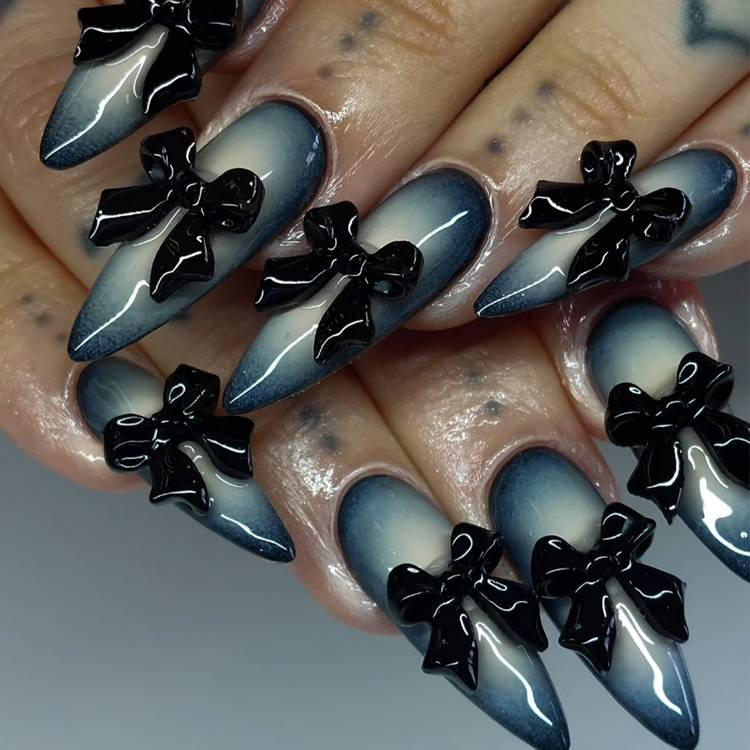 Dark Coquette Nails