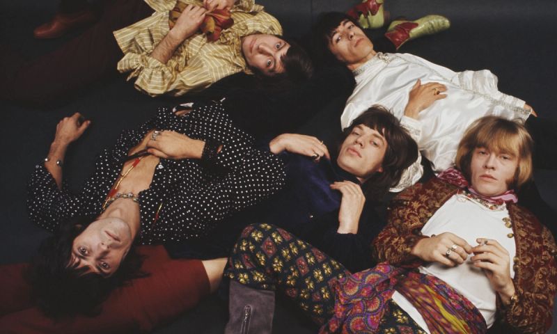 Group shot of English rock and roll band The Rolling Stones posed in 1968. Clockwise from top left: Charlie Watts, Bill Wyman, Brian Jones (1942-1969), Mick jagger and Keith Richards.