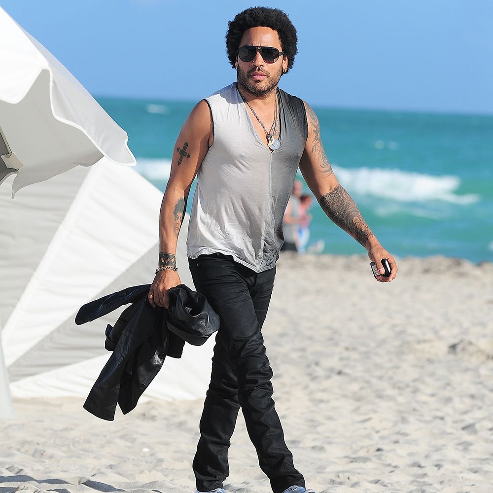 lenny kravitz beach