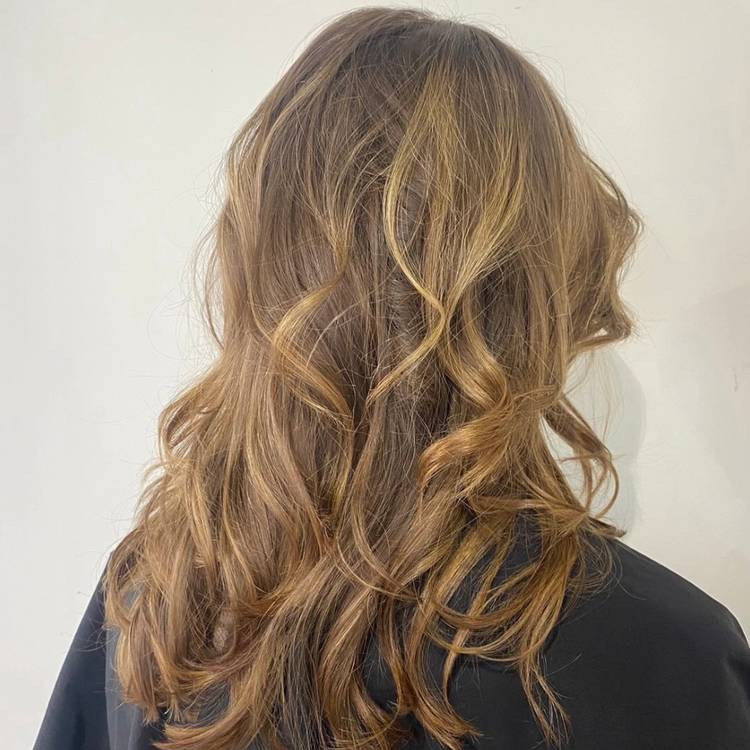 Poetic romantic balayage hair