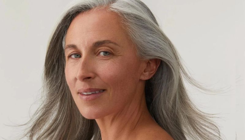 woman with gray hair
