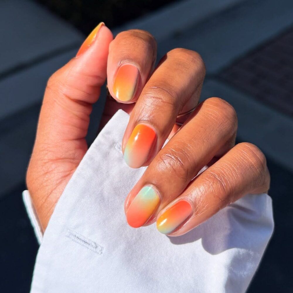 Sherbert Aura Nails