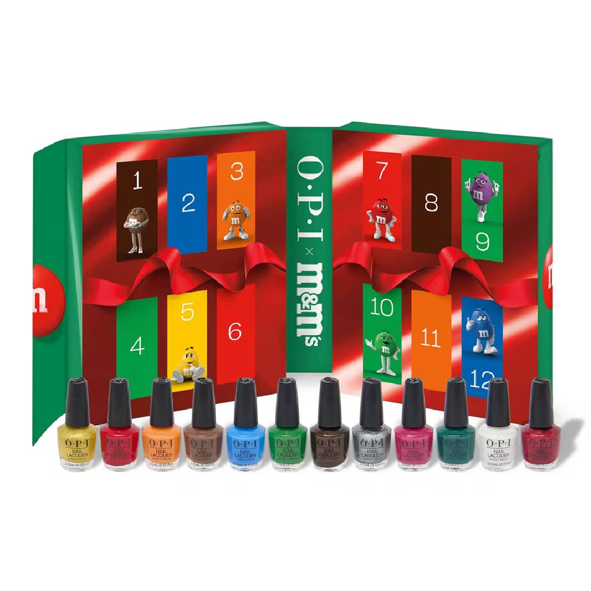OPIxM&M Holiday Collectible 12 Piece Advent Calendar