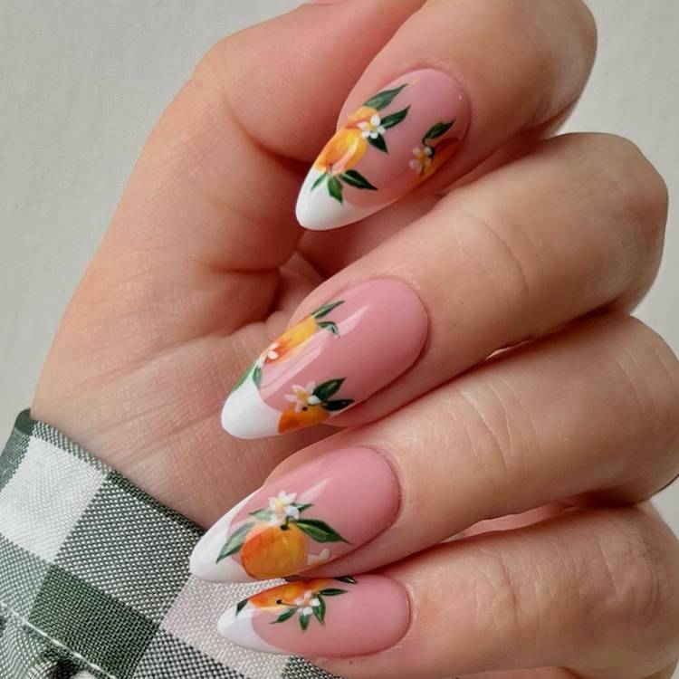orange nails