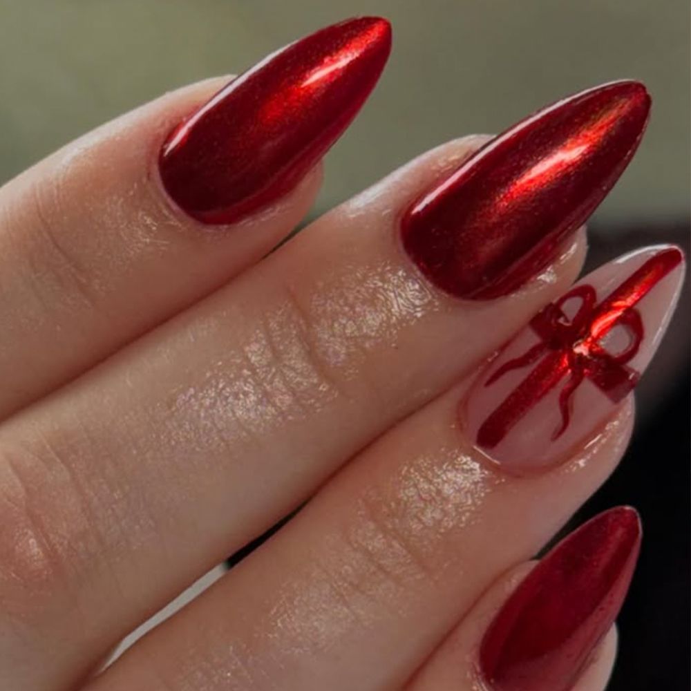 Ruby Red Chrome With a Bow