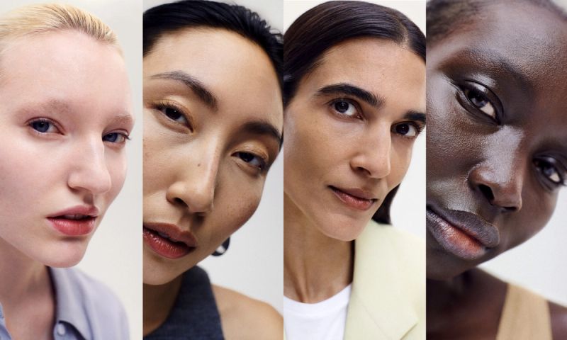 Four women with different skin tones