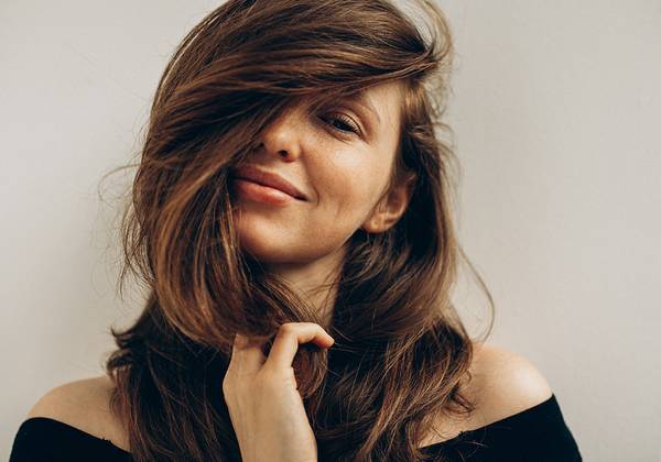woman with beautiful hair