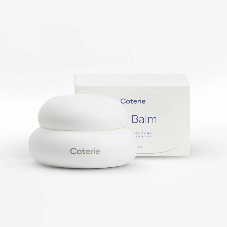 Coterie Balm baby-safe skin ointment for sensitive skin in minimalist white packaging