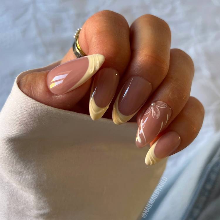 Butter Yellow French Manicure