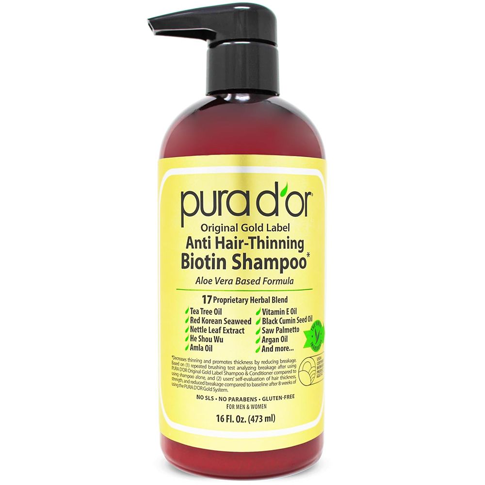 PURA D’OR Original Gold Label Anti-Thinning Biotin Shampoo  ($30)