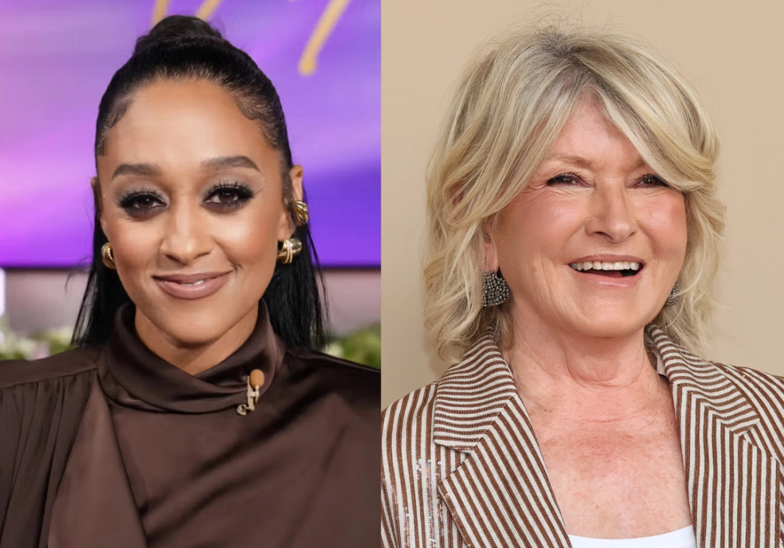 Tia Mowry on the left and Martha Stewart on the right