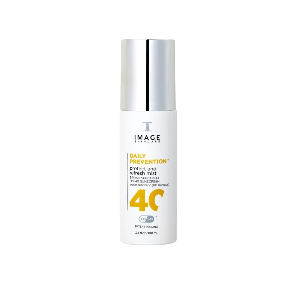 A container of IMAGE Skincare DAILY PREVENTION Protect and Refresh Mist SPF 40