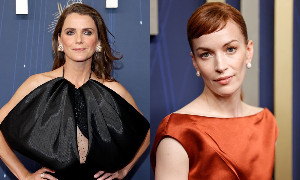 Kerri Russel and Britt Lowers at the 2025 Emmy Awards