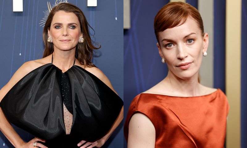 Kerri Russel and Britt Lowers at the 2025 Emmy Awards