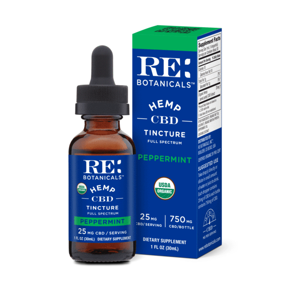 RE Botanicals Hemp 25mg Peppermint Tincture ($60)