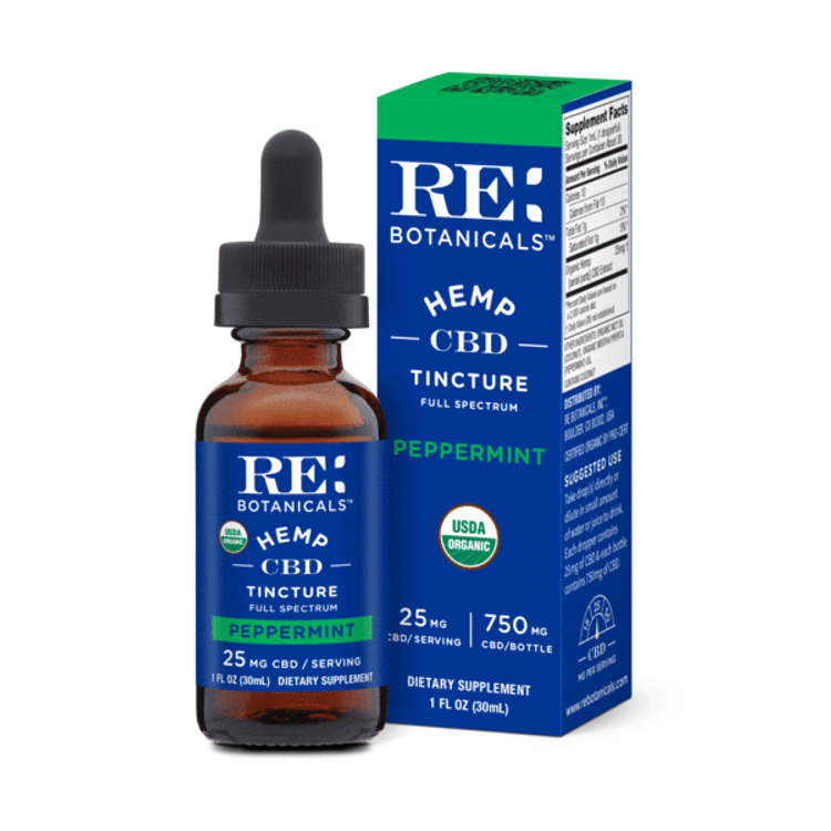 RE Botanicals Hemp 25mg Peppermint Tincture ($60)