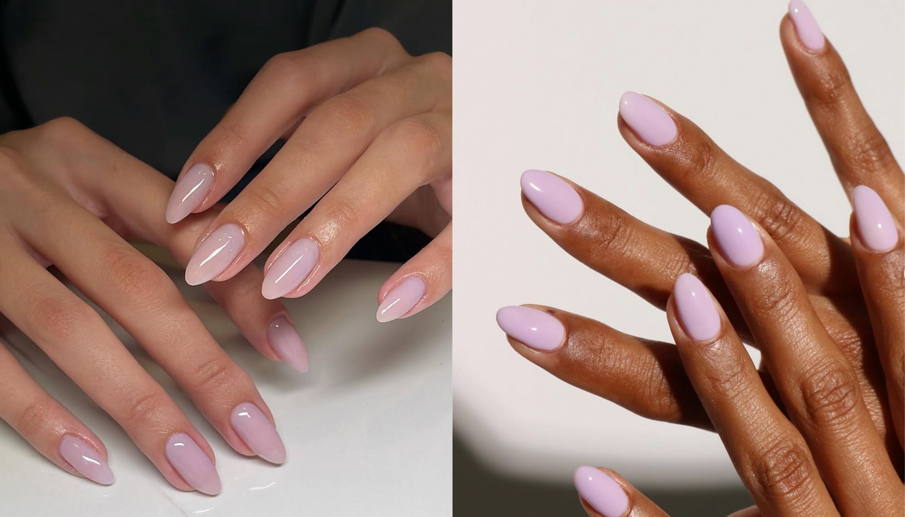 Lavender milk nails