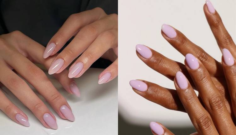 Lavender milk nails