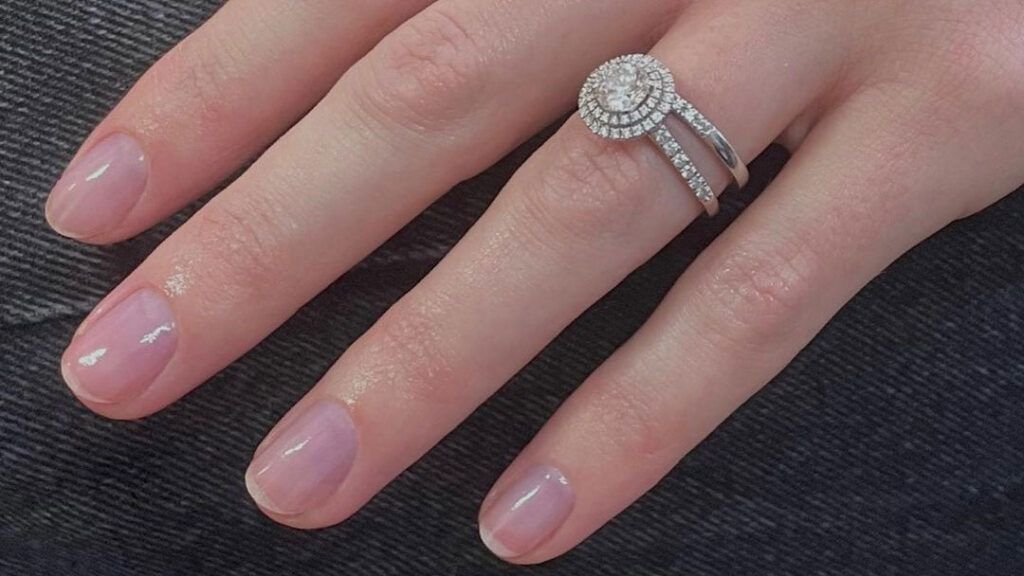 close-up of natural nails