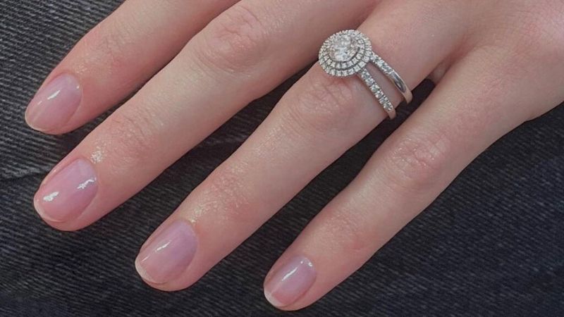 close-up of natural nails