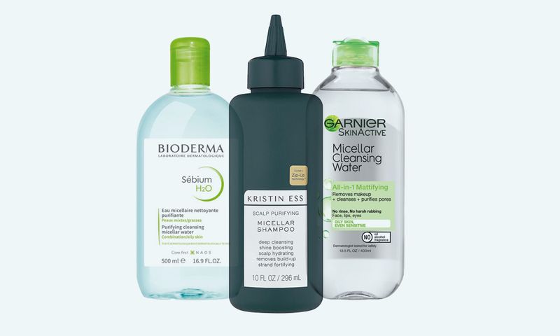 micellar water products for skin and hair