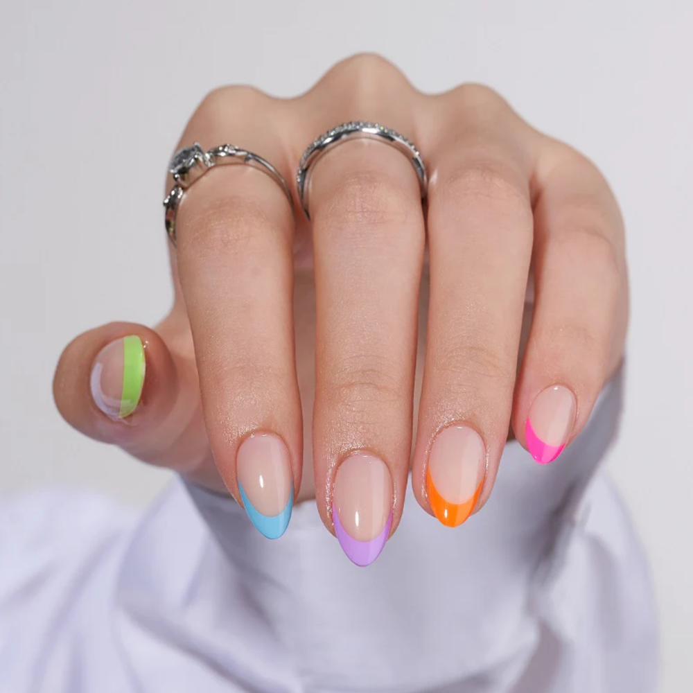 BTARTBOXNAILS Summer Neon Rainbow ($14)