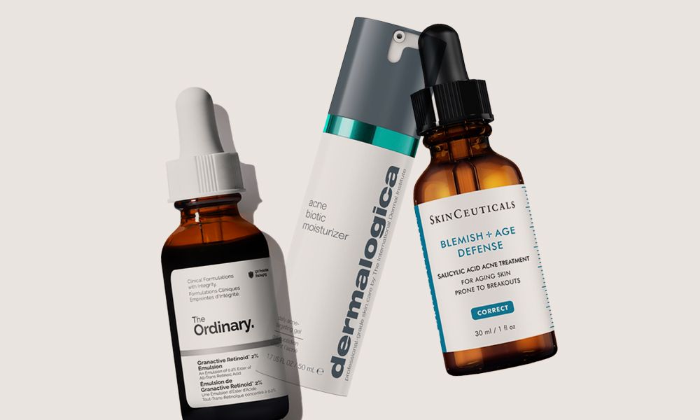 products for aging skin with acne