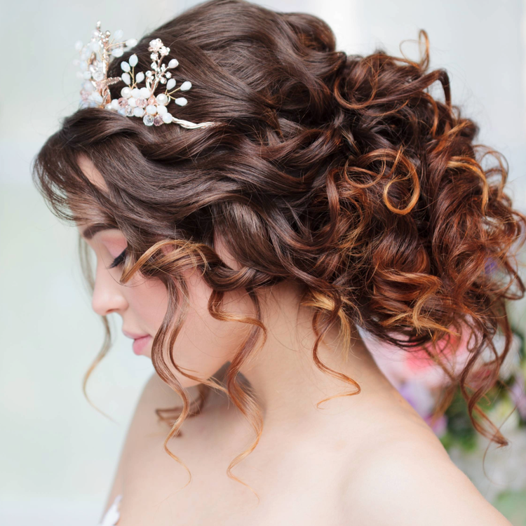 A Curly Loose Bun