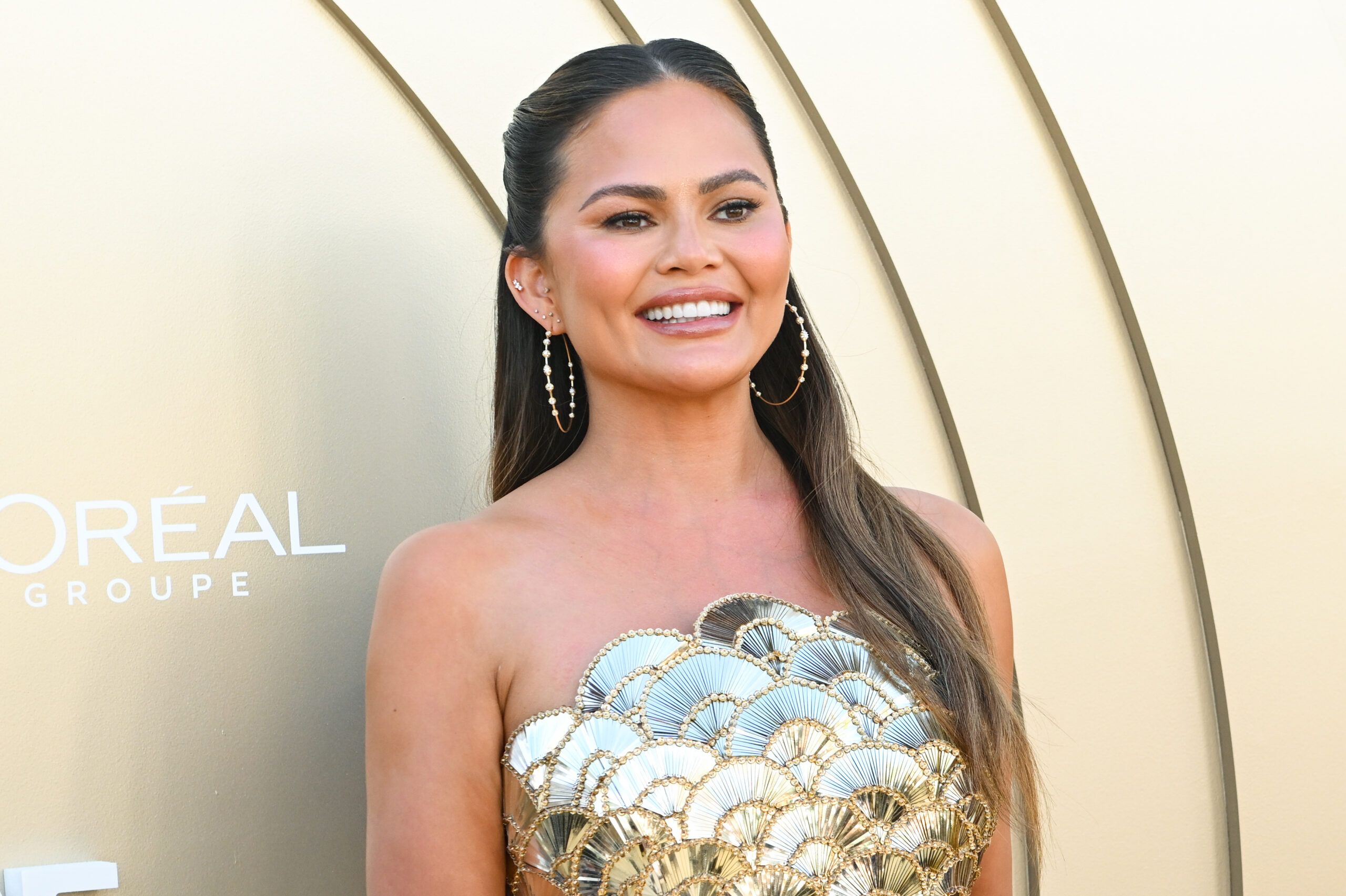 Chrissy Teigen attends Gold House 4th Annual Gold Gala at The Music Center on May 10, 2025 in Los Angeles, California.
