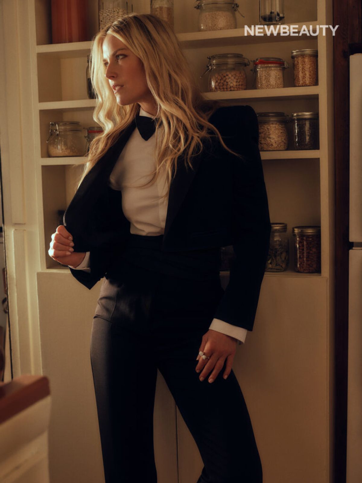 Ali Larter wearing a tuxedo