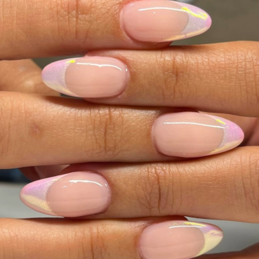 iridescent chrome nails