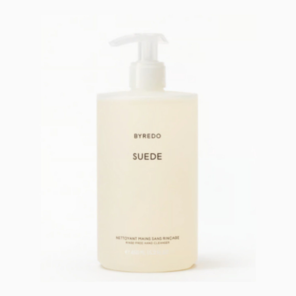 luxury hand sanitizer Byredo Rinse-Free Hand Wash in Suede ($69)