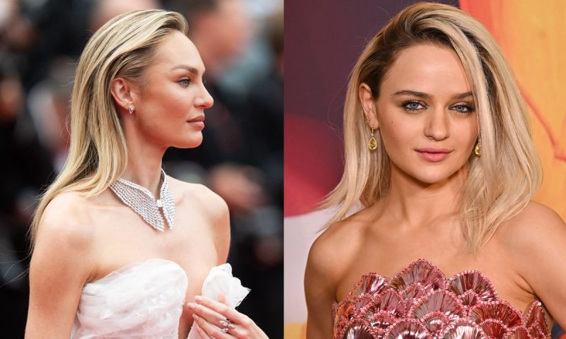 side-by-side images of Candice Swanepoel and Joey King