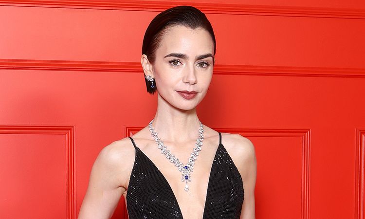 PARIS, FRANCE - DECEMBER 15: Lily Collins attends the "Emily In Paris" - Season Five - Netflix Paris Premiere at Le Grand Rex on December 15, 2025 in Paris, France.