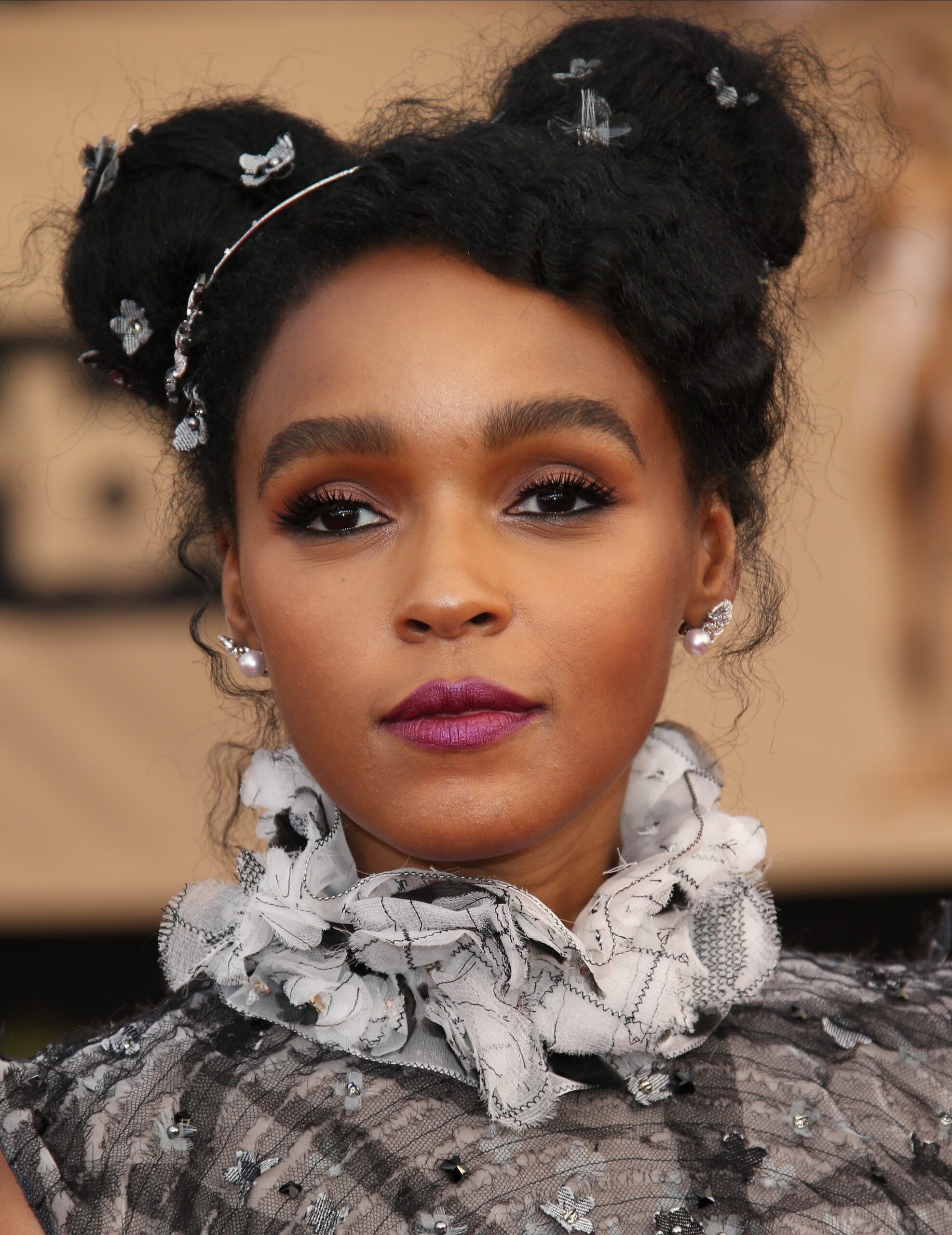 Janelle Monae space buns