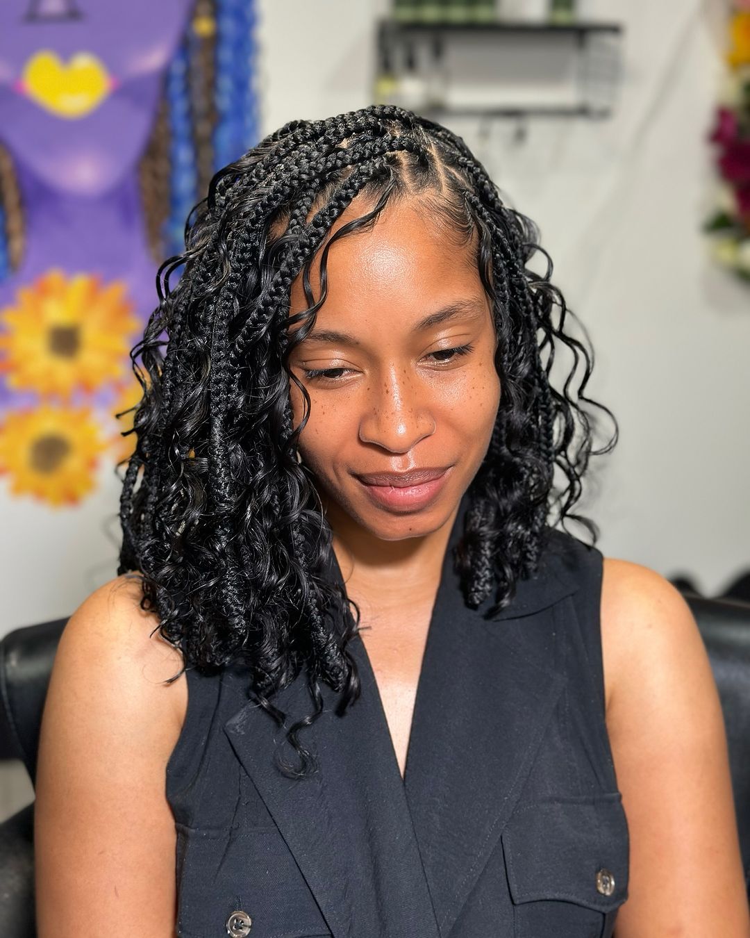 Asymmetrical boho bob