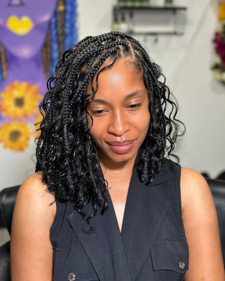 Asymmetrical boho bob
