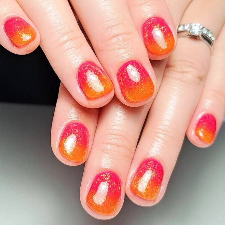 Pink and Orange Ombré