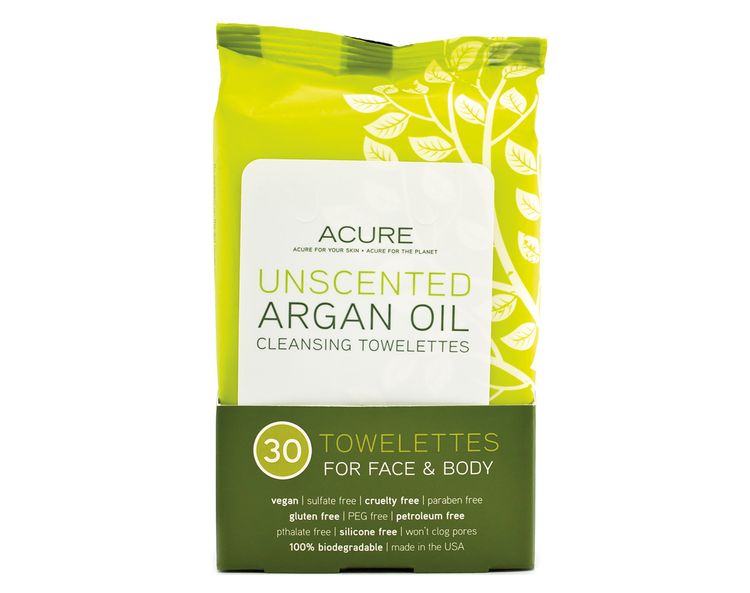 Acure Organics Unscented Argan Oil Cleansing Towelettes