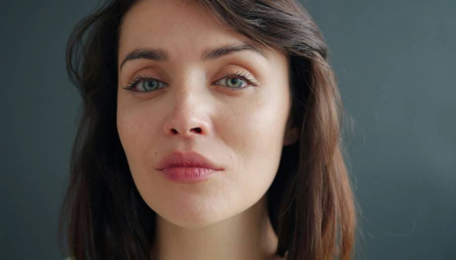 woman's face close up