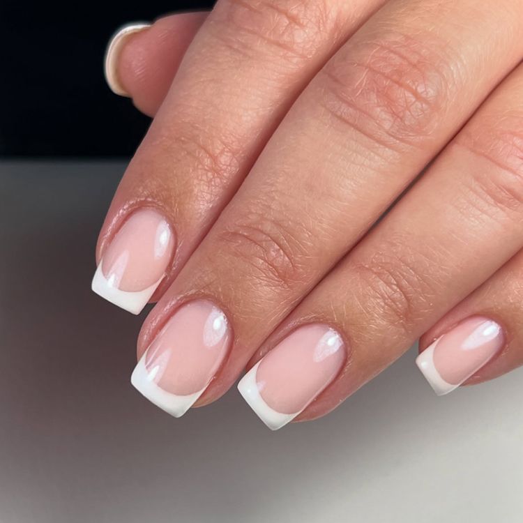 Mid-Length Square French Manicure