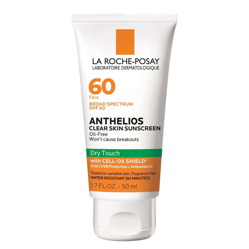 La Roche-Posay Anthelios Clear Skin Dry Touch Sunscreen SPF 60 ($21)