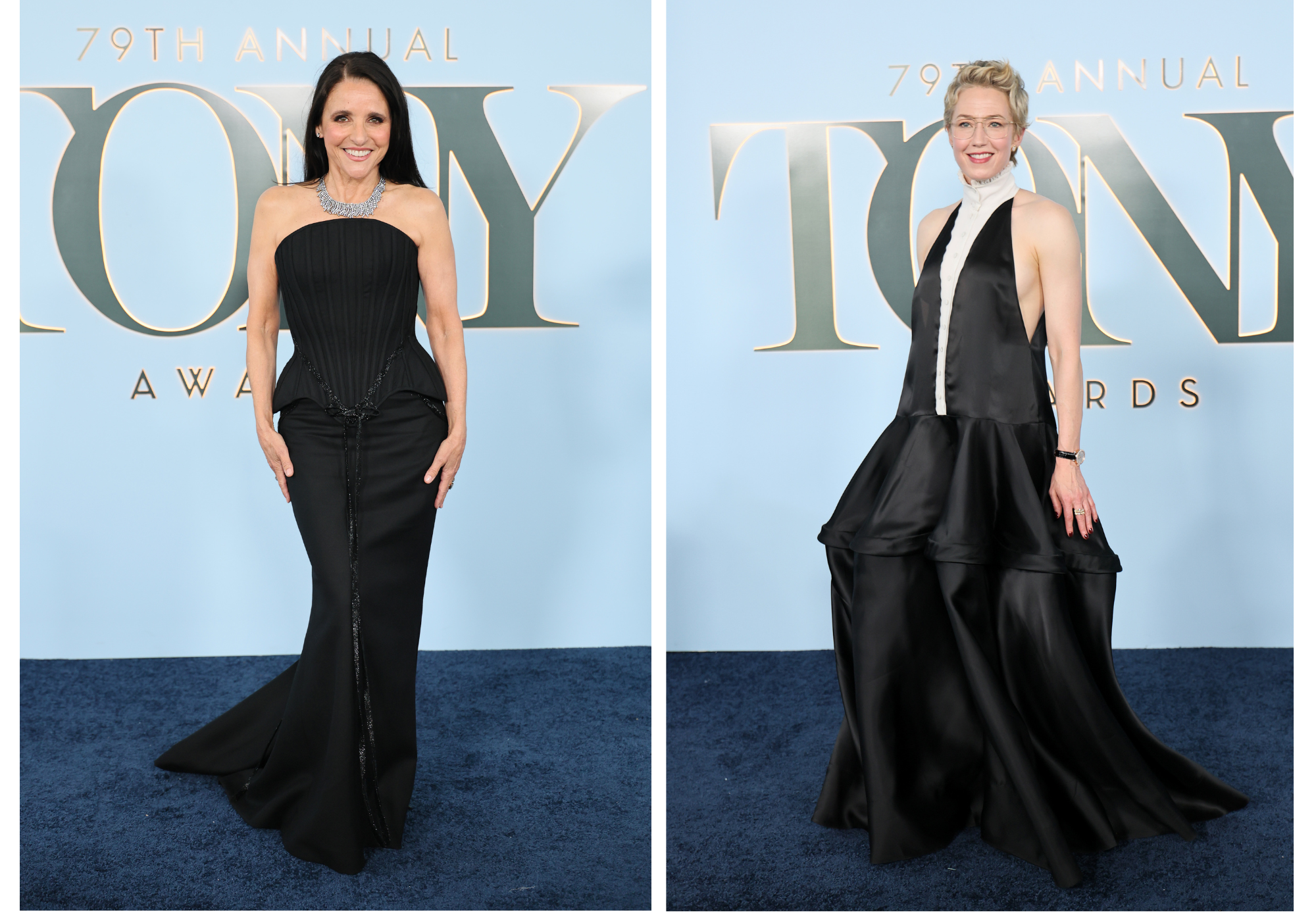 Carrie Coon and Julia Louis-Dreyfus at the 2026 Tony Awards